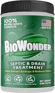 BioWonder Septic Tank Treatment - 3X More Powerful - 100% Organic Enzymes & Bacteria - Perfect for Disposals, Septic System, RV's, Drains, Toilets - 2lbs 60 Treatments