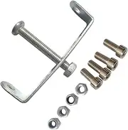 Frediuo Bike Rear Rack Mount Adapter, U Shaped Connector, Hardware Parts for Bicycle Pannier Rack, Metal Mounting Kit
