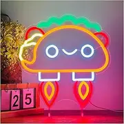 Sign Lamp Tacos Rocket Neon Sign LED Light Mexican Restaurant Bar Cafe Kitchen Party Store Wall Decoration USB Powered 34.7cm×35.2cm