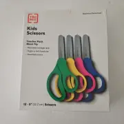 TRU RED Teacher Pack 5" Kids Blunt Tip Stainless Steel Scissors 1 box of 12