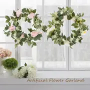 Fake Rose Blossom Vine Garland Artificial Flowers Wreath Plants Wedding HuGTy
