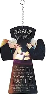 Dicksons Decorative Inspirational Window Suncatcher Pendant 4.5 x 6.75 Acrylic Praying Couple Grace and Gratitude