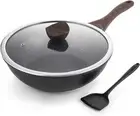 Kordisen Nonstick Wok with Lid, 12 Inch Woks & Stir-Fry Pans, PFOA Free