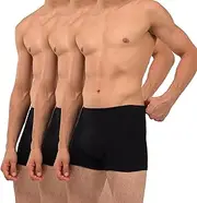 KARSWATT Absorbency Urinary Incontinence Underwear for Men, Leak Proof Boxer Briefs for Bladder Leak Protection 60 ml(2 OZ) 3 Pack, Black, Small