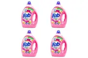 4PK Fab 2L Laundry Liquid Fresh Frangipani Front & Top Loader Stain Remover
