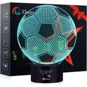 Elstey Soccer 3D LED Night Light Optical Illusion Lamp 7 Color