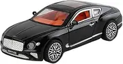 Scale Finished Model Car 1:32 for Bentley Continental Mulliner Metal Die-Casting Simulation Car Model Collectible Decoration Die-cast Vehicle(Black)