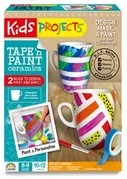 Kids Projects: Tape 'n Paint Ceramics
