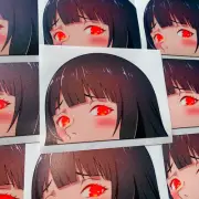 YUMEKO REFLECTIVE ANIME GIRL PEEKER STICKER KAKEGURUI CAR DECAL
