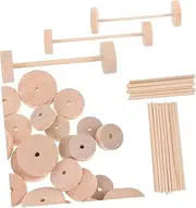 GLSTOY Handmade DIY Car Toy Wood Craft Wheels Set of 1 Wooden Toys Car Accessories for Boys and Girls