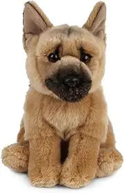 Living Nature Soft Toy - Plush Pet Animal, German Shepherd Dog (20cm) - Realistic Soft Toys with Educational Fact Tags
