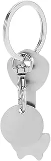 [FRCOLOR] Stainless Steel Coin Trolley Token Keychain Durable Keyring for Shopping Carts Supermarkets Malls Stylish Multifunctional Release Key for Convenient Use