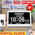 10 inch Extra Large Dementia Clock LED Alarm Clock Digital Calendar Day Clock