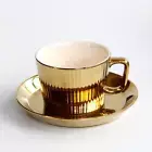 250ml Luxury Golden Tea/Coffee Cup &Saucer Set Porcelain Espresso Cup -white