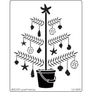 Dreamweaver Metal Stencil Tropical Christmas Tree, NEW
