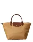 Longchamp Le Pliage Original Medium Top Handle Canvas Bag Women's Brown