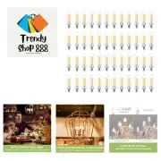 Dimmable LED Chandelier Light Bulbs,E12 Base,60W Equivalent,2700K Soft White,...