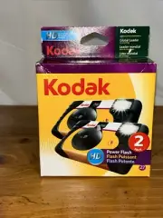 2 Pack Kodak Power Flash 35mm x 27 exp. Single One Time Use Camera exp. 2014