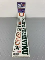 Lot Of 10 University Of Miami Hurricanes Static Car Cling Stickers