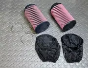 2 x NEW Banshee K+N style air filters Mikuni STOCK SIZE carbs pods + OUTERWEARS