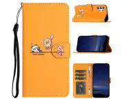 Wallet Case Compatible With Samsung Galaxy A32 5G,All-Round Shockproof Phone Case-Orange