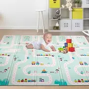 Bopeep Kids Play Mat Baby Crawling Pad Floor Foldable XPE Foam Non-Slip Carpet Rug Toddler Floding Room (City)