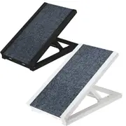 Advwin Dog Pet Ramp Adjustable Height Dog Stairs Wooden Pet Steps for Sofa Bed Car