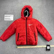 Nike Pre-School Puffer Winter Hooded Youth Kids Jacket | Red Size 5/S 5-6yrs NEW
