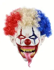 Halloween Scary Clown Mask with Hair