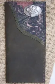 ZEP-PRO Labrador LAB DOG Roper Leather Fence Row Camo Wallet BURLAP Gift Bag