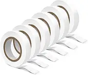 Electrical Tape, 6 Rolls 1.6cm×15m White Electrical Insulation Tape, Adhesive Gaffer Tape for Electronic Parts and Supplies Connectors Masking, Insulating (0.6Inch * 49.2FT)