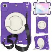 MCC Kids Shockproof Strap iPad 9.7 2018 6th Gen Apple Case Cover Ring [Purple]