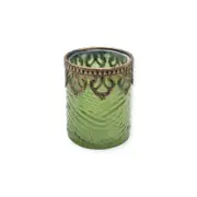 Moroccan Style Tealight Holder Green D7x8.5cm