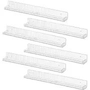 6 PCS Acrylic Floating Bookshelf for Kids Room15 Inch Modern Picture Ledge Di...