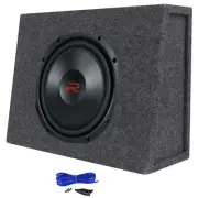 Alpine RS-W12D4 12” 600w RMS Shallow Subwoofer DVC 4-ohm Slim Sub+Enclosure Box