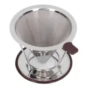 Stainless Steel Coffee Filter Metal Pour Over Dripper Reusable Detachable