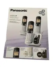 Panasonic KX-TG433 SK DECT 6.0 3 Phones, Handset Cordless Phone Bundle, NEW