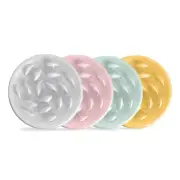Non-slip Melamine Pet bowls with Fish Pattern Puzzle Design Slow Eating Bowls