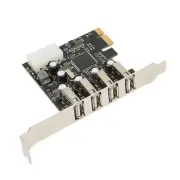 PCIE To USB 2.0 Expansion Card 4 Ports PCI Express Internal USB 2.0 Hub Fit