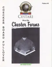 Chester Farms Knitting Pattern #5 Checker Board Pullover 4 to 42 Adults Children