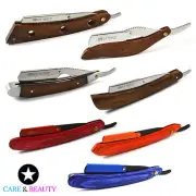 Straight Shaving Men's Cut Throat WOODEN Barber Skin Fade & Styling Beard