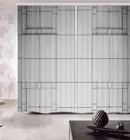 Gray White Nice Lattice 3D Curtain Blockout Photo Printing Curtains Drape Fabric