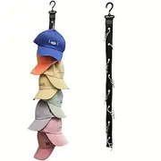 1pc Baseball Cap Storage organizer with clips, Eight Clips, Can Hold 16 Hats Hat Rack, Hat Storage Hook Rack