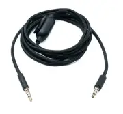 SYSTEM-S Replacement Cable 2 M Aux 3,5mm Braided for Logitech G433 G233 GPRO X