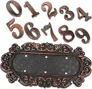 TEHAUX 1 Set Retro House Sign Front Silver Number Home Decor Door Sign Vacant Occupied Door House Address Sign Gold Indoor Retro Decor Household Decorative Plaque Acrylic Plastic
