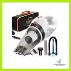 Car Vacuum Portable Handheld Cleaner 12V with 5m Power Cord High Powered White