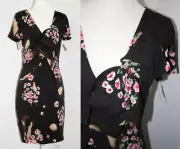 MOSCHINO COUTURE Jeremy Scott BURNT EFFECT FLORAL DRESS FRONT BOW SZ 4-6 $1345