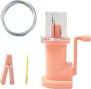 [Colaxi] Mini Knitting Machine Household Manual Spool Knitter Easy Weaver Knitting Tool PP DIY for Sweaters DIY Crafts Fishtail Button Knots, Pink