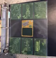 The Simpsons Anniversary - Nuclear Neon Chase Set N1 - N6 + Binder with Full Set
