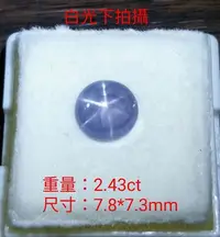 在飛比找Yahoo!奇摩拍賣優惠-☆ 金桔多 ☆ 缅甸天然無燒藍寶星石，重量 : 2.43克拉